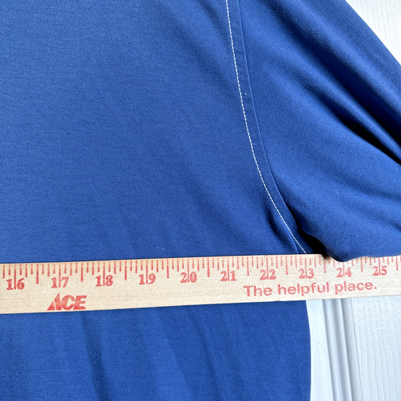 FootJoy Short Sleeve Golf Polo Shirt Men's Blue Size Large L FJ Contrast Stitch - Picture 8 of 11